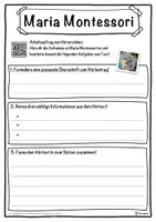 Vorschau - Unterrichtsreihen - Maria Montessori Lückentext mit Wortspeicher Hörverstehen und Suchsel - Seite 3