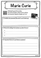 Vorschau - Unterrichtsreihen - Marie Curie Lückentext mit Wortspeicher Hörverstehen und Suchsel - Seite 3