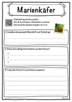 Vorschau - Unterrichtsreihen - Marienkäfer Lückentext mit Wortspeicher Hörverstehen und Suchsel - Seite 3