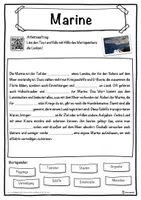 Vorschau - Unterrichtsreihen - Marine Lückentext mit Wortspeicher Hörverstehen und Suchsel - Seite 1