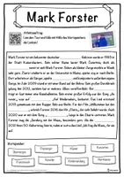 Vorschau - Unterrichtsreihen - Mark Forster Lückentext mit Wortspeicher Hörverstehen und Suchsel - Seite 1
