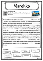 Vorschau - Unterrichtsreihen - Marokko Lückentext mit Wortspeicher Hörverstehen und Suchsel - Seite 1