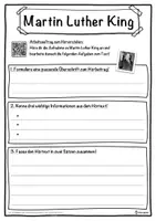 Vorschau - Unterrichtsreihen - Martin Luther King Lückentext mit Wortspeicher Hörverstehen und Suchsel - Seite 3