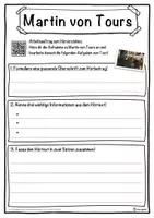 Vorschau - Unterrichtsreihen - Martin von Tours Lückentext mit Wortspeicher Hörverstehen und Suchsel - Seite 3