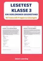 Vorschau - Stundenentwürfe - Lesetest Klasse 3 | 10 Lesetexte mit Fragen & Lösungen - Deckblatt