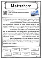 Vorschau - Unterrichtsreihen - Matterhorn Lückentext mit Wortspeicher Hörverstehen und Suchsel - Seite 1