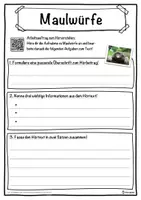 Vorschau - Unterrichtsreihen - Maulwürfe Lückentext mit Wortspeicher Hörverstehen und Suchsel - Seite 3