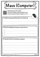 Vorschau - Unterrichtsreihen - Maus (Computer) Lückentext mit Wortspeicher Hörverstehen und Suchsel - Seite 3