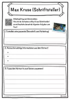 Vorschau - Unterrichtsreihen - Max Kruse (Schriftsteller) Lückentext mit Wortspeicher Hörverstehen und Suchsel - Seite 3