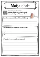 Vorschau - Unterrichtsreihen - Maßeinheit Lückentext mit Wortspeicher Hörverstehen und Suchsel - Seite 3