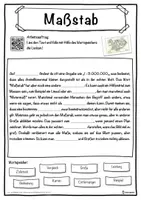 Vorschau - Unterrichtsreihen - Maßstab Lückentext mit Wortspeicher Hörverstehen und Suchsel - Seite 1