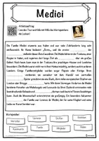 Vorschau - Unterrichtsreihen - Medici Lückentext mit Wortspeicher Hörverstehen und Suchsel - Seite 1