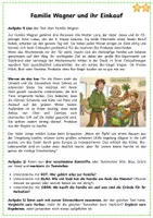 Vorschau - Arbeitsblätter - Familie Wagner und Familie Frisch (Einkaufsverhalten) - Deckblatt