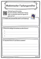 Vorschau - Unterrichtsreihen - Medizinischer Fachangestellter Lückentext mit Wortspeicher Hörverstehen und Suchsel - Seite 3
