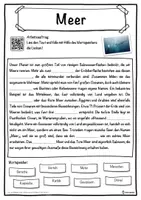 Vorschau - Unterrichtsreihen - Meer Lückentext mit Wortspeicher Hörverstehen und Suchsel - Seite 1