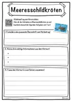 Vorschau - Unterrichtsreihen - Meeresschildkröten Lückentext mit Wortspeicher Hörverstehen und Suchsel - Seite 3
