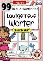 Vorschau - Unterrichtsreihen - Lautgetreue Wörter – Bild- & Wortkarten Druckschrift (Lesen & Schreiben lernen Klasse 1) - Deckblatt