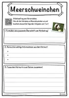 Vorschau - Unterrichtsreihen - Meerschweinchen Lückentext mit Wortspeicher Hörverstehen und Suchsel - Seite 3