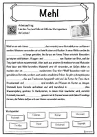 Vorschau - Unterrichtsreihen - Mehl Lückentext mit Wortspeicher Hörverstehen und Suchsel - Seite 1