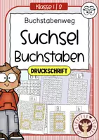 Vorschau - Arbeitsblätter - Buchstabenweg DRUCKSCHRIFT - visuelle Buchstabenerkennung - Deckblatt
