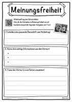 Vorschau - Unterrichtsreihen - Meinungsfreiheit Lückentext mit Wortspeicher Hörverstehen und Suchsel - Seite 3