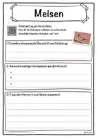 Vorschau - Unterrichtsreihen - Meisen Lückentext mit Wortspeicher Hörverstehen und Suchsel - Seite 3