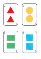 anteprima - Flashcard - Carte "Domino" forme geometriche e numeri - Pagina 1