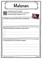Vorschau - Unterrichtsreihen - Melonen Lückentext mit Wortspeicher Hörverstehen und Suchsel - Seite 3