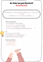 Vorschau - Arbeitsblätter - Überschrift finden | 2 Arbeitsblätter | Inkl. Merkblatt mit Lösung | Aufsatz schreiben | Deutsch | Klasse 7 und 8 - Seite 2