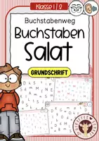 Vorschau - Unterrichtsreihen - Buchstabenweg GRUNDSCHRIFT - Buchstabensalat - visuelle Buchstabenerkennung - Deckblatt