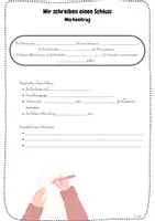 Vorschau - Arbeitsblätter - Schluss schreiben | 3 Arbeitsblätter | Inkl. Merkblatt mit Lösung | Aufsatz schreiben | Deutsch | Klasse 7 und 8 - Seite 1