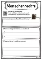 Vorschau - Unterrichtsreihen - Menschenrechte Lückentext mit Wortspeicher Hörverstehen und Suchsel - Seite 3