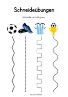 Vorschau - Arbeitsblätter - Kostenlose Schneideübungen Fußball | WM 2026 Vorschule | Kita ⚽️🥅 - Deckblatt