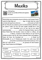 Vorschau - Unterrichtsreihen - Mexiko Lückentext mit Wortspeicher Hörverstehen und Suchsel - Seite 1