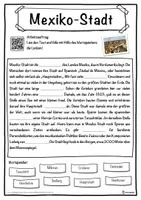 Vorschau - Unterrichtsreihen - Mexiko-Stadt Lückentext mit Wortspeicher Hörverstehen und Suchsel - Seite 1