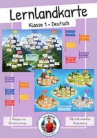 Vorschau - Mal- und Bastelvorlagen - Lernlandkarten Deutsch Klasse 1 - Mit Selbsteinschätzung und Einführungsgeschichte - Deckblatt