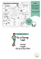 Vorschau - Arbeitsblätter - „Fußball“ (Filmprotokoll mit QR-Code) + Lösungsblatt - Deckblatt