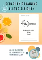 Vorschau - Arbeitsblätter - Gedächtnistraining Senioren Alltag leichte Übungen Demenz Gehirnjogging - Deckblatt