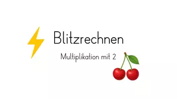 Vorschau - Präsentationen/Tafelbilder - Blitzrechnen Multiplikation mit 2 - Seite 1