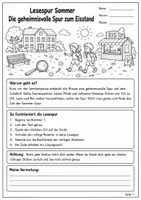 Vorschau - Arbeitsblätter - Lesespur Klasse 3 4 - Seite 1
