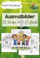 Vorschau - Mal- und Bastelvorlagen - 25 Ausmalbilder- Fußball / WM 2026 - Deckblatt
