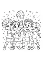Vorschau - Mal- und Bastelvorlagen - 25 Ausmalbilder- Fußball / WM 2026 - Seite 1