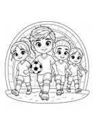 Vorschau - Mal- und Bastelvorlagen - 25 Ausmalbilder- Fußball / WM 2026 - Seite 2