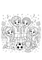 Vorschau - Mal- und Bastelvorlagen - 25 Ausmalbilder- Fußball / WM 2026 - Seite 3