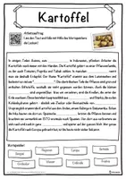 Vorschau - Unterrichtsreihen - Kartoffel Lückentext mit Wortspeicher Hörverstehen und Suchsel - Seite 1