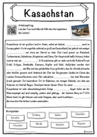 Vorschau - Unterrichtsreihen - Kasachstan Lückentext mit Wortspeicher Hörverstehen und Suchsel - Seite 1