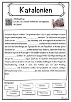 Vorschau - Unterrichtsreihen - Katalonien Lückentext mit Wortspeicher Hörverstehen und Suchsel - Seite 1