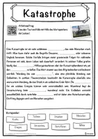 Vorschau - Unterrichtsreihen - Katastrophe Lückentext mit Wortspeicher Hörverstehen und Suchsel - Seite 1