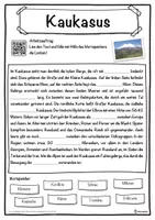 Vorschau - Unterrichtsreihen - Kaukasus Lückentext mit Wortspeicher Hörverstehen und Suchsel - Seite 1