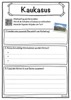 Vorschau - Unterrichtsreihen - Kaukasus Lückentext mit Wortspeicher Hörverstehen und Suchsel - Seite 3